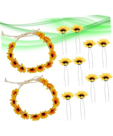 6 Sets of Headpiece Wedding Headpiece for the Bride Bridal Tiara Hair Accessories for Flower Wreath Hair Accessories Hair Clip Hair Scrunchie Sunflower Headpiece Pen - Buy Online on GoSupps.com
