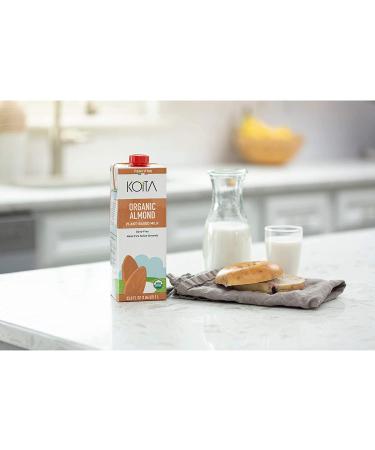 Koita Organic Almond Milk - Non-Dairy Plant-Based Nut Milk 1L (6-pack) - Buy Online on GoSupps.com