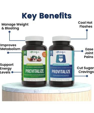[PACK of 2] Slim Gut Bundle: Provitalize & Previtalize - Menopause Probiotic & Prebiotic - Buy Online on GoSupps.com