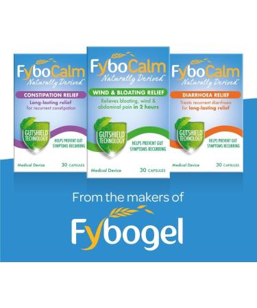 FyboCalm Wind & Bloating Relief Capsules - Long Lasting Abdominal Pain Relief | Gluten & Lactose Free | Soothe, Strengthen & Restore Gut Health - Buy Online on GoSupps.com