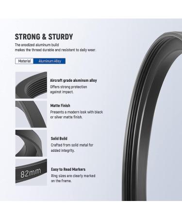 NEEWER 8PCS Step Up Rings Filter Adapter Set - Premium Anodized Aluminum Threaded Rings 49-82mm for Camera Lens - Buy Online on GoSupps.com