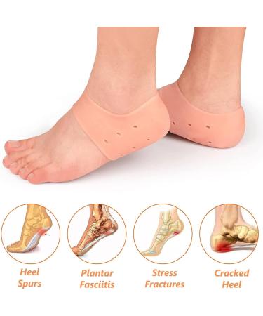 Heeren Cushion: 6 Pairs of Silicone Gel Heel Protectors for Plantar Fasciitis & Cracked Heels - Ultimate Heel Pain Relief Socks - Buy Online on GoSupps.com