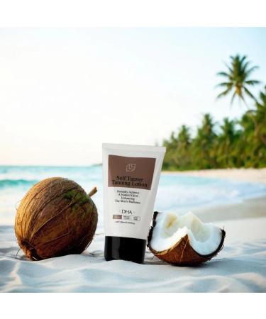 Self Tanner with Natural & Organic Ingredients - Streak-Free Tanning Lotion with Aloe Vera & Coconut for a Natural Glow | Fair to Medium | 5 Oz - Buy Online on GoSupps.com