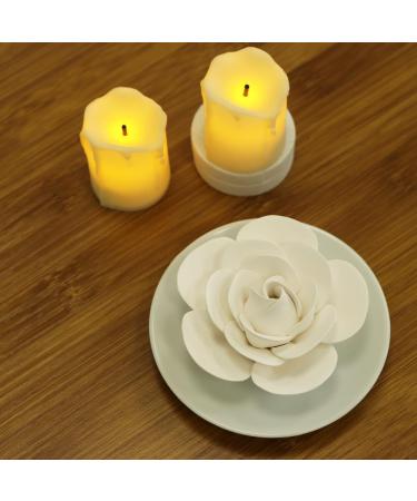 Buy White Camellia Passive Ceramic Diffuser | Essential Oil Diffuser for Small Rooms & Desk Decoration - Non-Electric - Buy Online on GoSupps.com