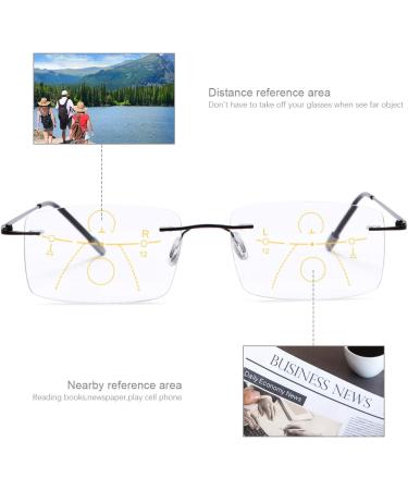 Photochromic Progressive Multifocal Computer Reading Glasses 2.0X Anti-UV Sun Readers - Buy Online on GoSupps.com