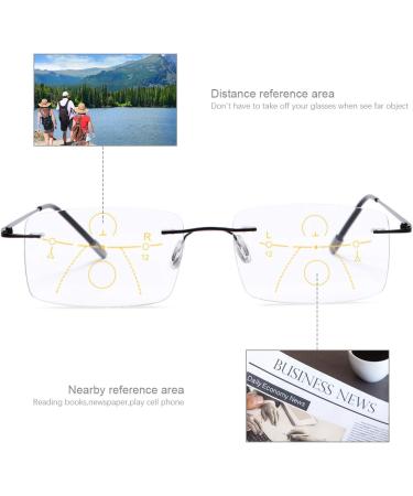 Miryea Progressive Multifocal Reading Glasses for Men & Women - Photochromic Sunglasses with Blue Light Filter Flexible Design & 3.0x Magnification - Buy Online on GoSupps.com