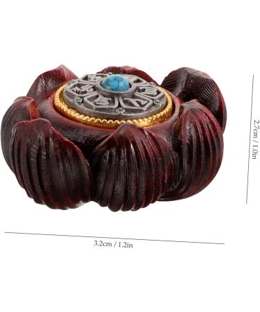 Gleavi Hand Exercise Plate - Miniature Lotus Buddha Carved Figure Wooden Desk Decor & Jewelry Pendant 3.2x2.7cm - Buy Online on GoSupps.com