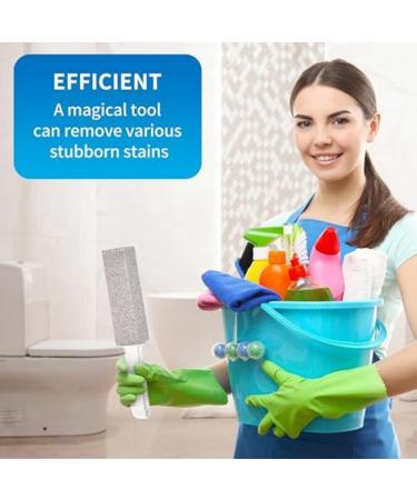 Misamo Pumice Stone for Toilet Bowl Cleaning Scouring Stick with Handle Rust.Remover for Tile Bath-Tub Powerfully Limescale Stain Hard Water Ring Grey - Buy Online on GoSupps.com