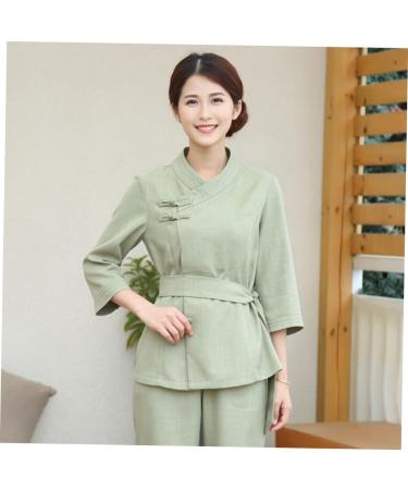 FOMIYES 1 Set Spa Robe Hairdressing Tunic Spa Gown Salon Smock Salon Uniforms Women Barber Shop Apron Spa Work Uniforms for Women Hair Salon Cape Spa Kit Spa Cloth Kimono Hair Dye L Green - Buy Online on GoSupps.com