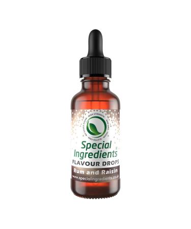 Rum and Raisin Flavour Drop 500ml Highly Concentrated Versatile Food Flavouring - Vegan Non GMO Gluten Free Rum & Raisin 500ml