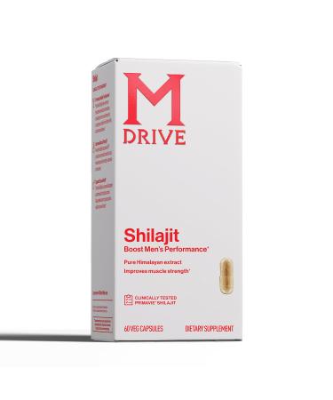 Mdrive Shilajit Capsules for Men | 30 Servings of High Purity PrimaVie Shilajit for Energy Boost & Immune Support 60 Shilajit Capsules