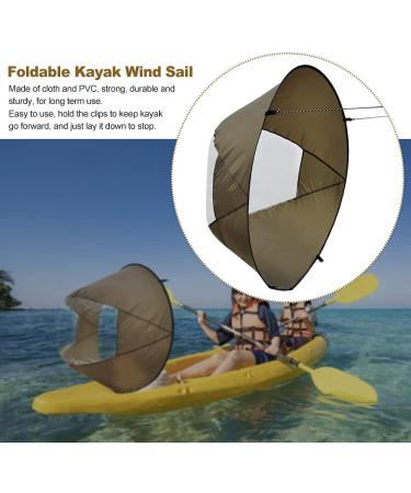 Portable Foldable Kayak Wind Sail with Transparent Window - Durable Design for Kayak Canoes (Brown) - Buy Online on GoSupps.com