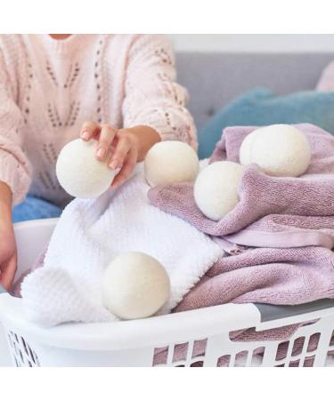 Raffaelo Wool Dryer Balls XL - Set of 6PCS White | Premium Reusable Natural Fabric Softener & Pet Hair Remover - Buy Online on GoSupps.com