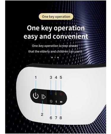DKSooozs Eye Massager - Vibration Hot Compress Bluetooth Music LED Display | Relieve Fatigue & Protect Eyes | International Shipping - Buy Online on GoSupps.com