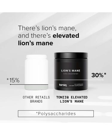 Toniq Lion's Mane Extract - 18,000mg 10x Concentrated Ultra High Strength - 120 Veggie Capsules - Buy Online on GoSupps.com