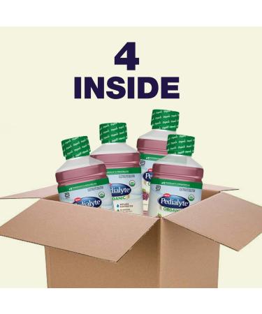 Pedialyte Organic Electrolyte Drink with Zinc - Grape Flavor 1L (Pack of 4) - Buy Online on GoSupps.com