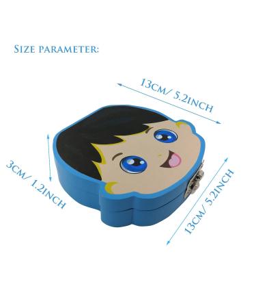 Baby Tooth Fairy Box - Wooden First Tooth Keepsake Holder for Boys - 3 Piece Set - Buy Online on GoSupps.com