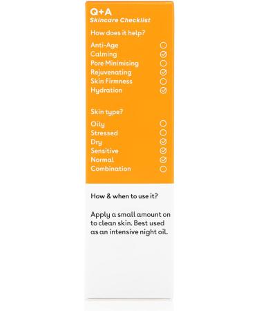 Q+A Superfood Facial Oil | Complexion-Boosting Blend with Vitamin A C E & F | Antioxidant-Rich Berries & Jojoba Seed Oil | 100% Natural | 30ml - Buy Online on GoSupps.com
