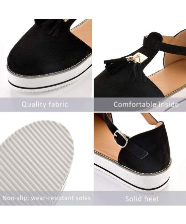 Creev Women's Comfortable Plateau Sandals - Closed Toe Buckle Shoes for Summer Fashion Vintage Beach Travel & Walking - Available in EU Sizes 36-39 - Buy Online on GoSupps.com