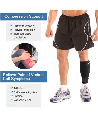 Adjustable Shin Splint & Calf Support Brace - Compression Wrap for Injury Swelling & Strain - Boost Circulation - Buy Online on GoSupps.com