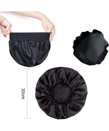 Silk Hair Bonnet for Women - Night Sleep Cap for Black & Curly Hair | Elastic Silk Head Cover - Buy Online on GoSupps.com