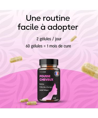 Pousse Cheveux Femme Compl ment Alimentaire Biotine + Plantes + Acide Folique Force Croissance et Volume 60 G lules Cure 1 mois - Fabriqu en France Young Hair - Buy Online on GoSupps.com