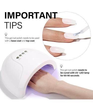 TOMICCA White Gel Polish 15ml - Long Lasting High Gloss Soak Off UV LED French Nail Varnish for Chip Resistant DIY Manicure - Buy Online on GoSupps.com