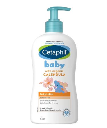 Cetaphil Baby Daily Lotion with Organic Calendula, Vitamin E, Sweet Almond & Sunflower Oils - 13.5 Fl. Oz - Buy Online on GoSupps.com