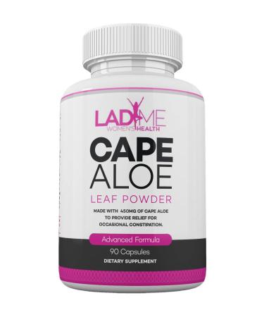 Pure Cape Aloe Herbal Laxative for Constipation Relief - Healthy Bowel Movement - Natural Colon Cleanse & Detox Dietary Supplement - Specially Designed for Women by Ladyme - 90 Capsules 90 Count (Pack of 1)