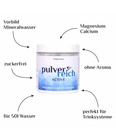 Pulverreich Sugar-Free Electrolyte Powder for Sports - Keto Drink Mix (150g) - Pure Hydration for Bottles & Systems - Buy Online on GoSupps.com