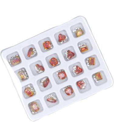 Nail Rhinestones 3D Accessories 20pcs Multiple Shapes Crystal Rhinestones Nail Decoration for Travel (04) - Buy Online on GoSupps.com
