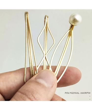 16-Piece Geometric Pearl Hair Clips Set for Women and Girls - Buy Online on GoSupps.com