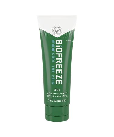 Biofreeze Menthol Pain Relieving Gel 3 FL OZ Tube For Pain Relief Associated With Sore Muscles, Arthritis, Backaches, Strains, Bruises, Sprains & Joint Pain (Packaging May Vary) 3 Oz. Tube