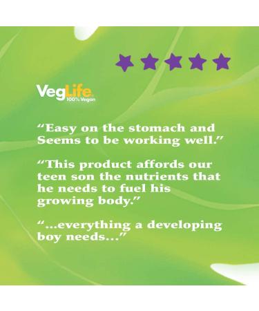 VegLife Vital Teen Boys Multivitamins - 60 Vegan Capsules for Optimal Health - Buy Online on GoSupps.com