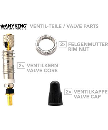 Presta Valve Replacement Set: Insert Key Cap & Adapter for Tubeless MTB - SCLAVERANDEN International Shipping - Buy Online on GoSupps.com
