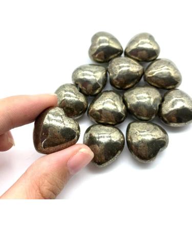 Natural Crystal Rough Crystal Decoration 1PC Natural Pyrite Mini Heart Crystal Gifts Stone Hand Carved Home Decoration Crystals Home Decoration 16-18mm - Buy Online on GoSupps.com