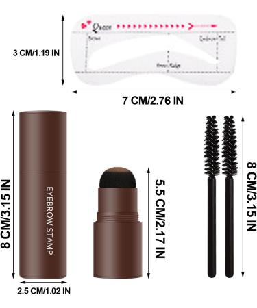 LXZJJM Eyebrow Stamp Stencil Kit Eyebrow Filling Powder Stamp Contains 10 Popular Shapes Brow Stencils and 2 eyebrow brush Easy to Use For Beginners to Nature Brow (02#Natural Brown+03#Dark Brown) 02+03 - Buy Online on GoSupps.com