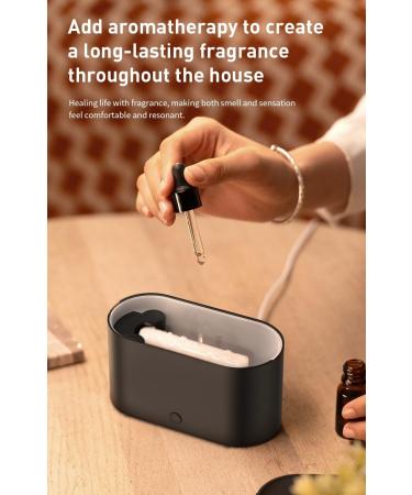 Essential Oil Diffuser - 7 Color Changing Flame Humidifier for Room & Office | Quiet Operation & Auto-Off | 130mL (White - Buy Online on GoSupps.com