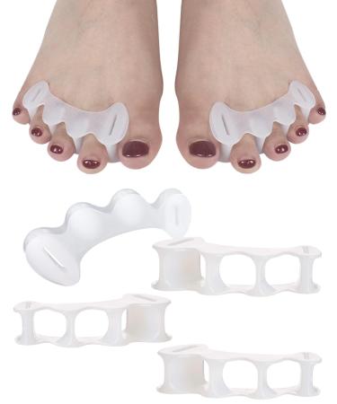 BLATOWN 2 Pairs Toe Spacers for Feet Women Men Bunion Corrector Toe Separators to Correct Your Toes Toe Spreaders Toe Straighteners for Feet Pain Relief Hammer Toe Bunion Curled Toes(S) S 2 Pairs