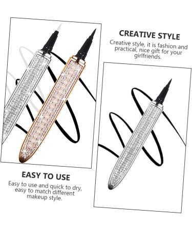 FRCOLOR 2pcs Diamond Eyeliner Rhinestone Eyeliner Metallic Eyeliner Eye Grooming Pens Water Proof Beauty Pen 1 count (Pack of 1) Assorted Color - Buy Online on GoSupps.com