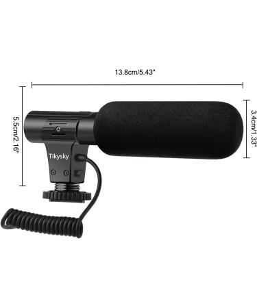 Tikysky M-1 Camera Microphone | Shotgun Mic for DSLR Interviews | Compatible with Canon, Nikon, Sony, Fuji | Includes Windscreen | 3.5mm Jack - Buy Online on GoSupps.com