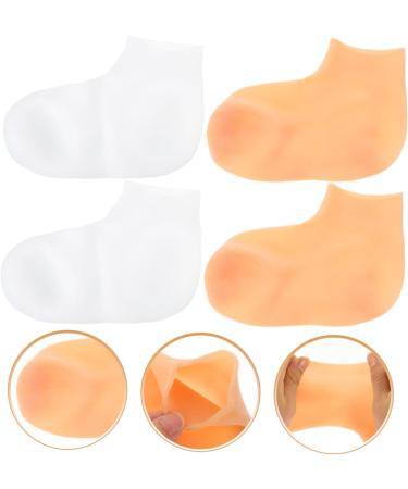 Beavorty 4 Pairs Exfoliating Moisturizing Socks Foot exfoliating moisturizing Socks for Cracked feet Cosmetic moisturizing Socks Sleep Socks Foot spa Lotion sebs Cover Women's - Buy Online on GoSupps.com