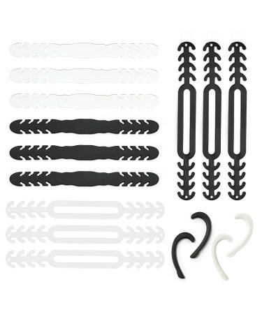 16 pieces of facial mask clips silicone anti-slip extension hook earremes savers protector reusably adjustable adult children tie buckle ear pain - Buy Online on GoSupps.com