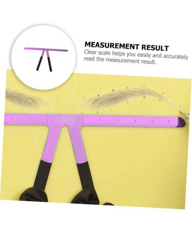 Mipcase Steel Shaper Triangle Measuring Eyebrow Tool Positioning Household Ruler Nose Position Stainless 13.8x7cm Purple - Buy Online on GoSupps.com