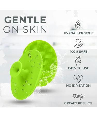 4 Pack Silicone Face Scrubbers - Exfoliating Facial Cleansing Brush Set for Women - Buy Online on GoSupps.com