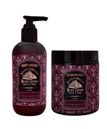 Black Canyon Forget Me Not & Citrus Scented Body Lotion and Petroleum Jelly Set 12 Oz Lotion - 16 Oz Petroleum Jelly