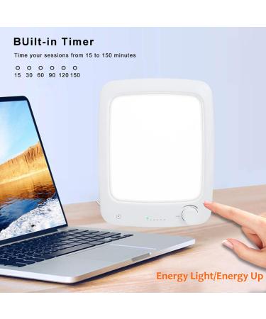 10000 Lux LED Light Therapy Lamp Simulation of Daylight UV-Free 2 Colour Temperature 6 Timer White Easy to Carry - Buy Online on GoSupps.com