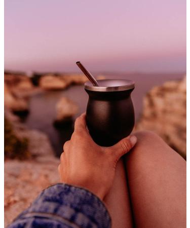 Organic Mate Tea Set | 3 Premium Types + Double-Walled Stainless Steel Cup & Bombilla | International Shipping Available - Buy Online on GoSupps.com