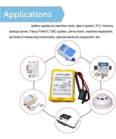 Buy 5-Pack 6V BR-AGCF2W 2200mAh PLC Replacement Battery for FANUC - A98L-0031-0011 - Fast International Shipping - Buy Online on GoSupps.com