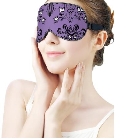 Halloween Haunted House Sleep Mask Eye Cover for Sleeping Blindfold with Adjustable Strap Blocks Light Night Travel Nap for Men Women - Buy Online on GoSupps.com